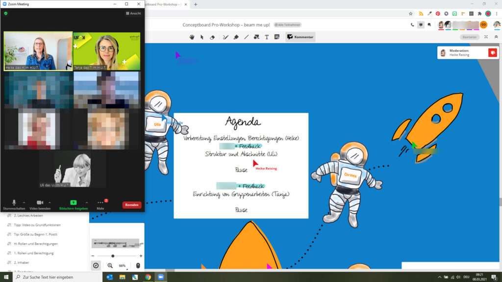Auszug aus einem Live-Conceptboard-Workshop